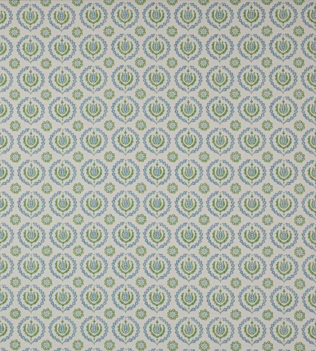 Kira Fabric by Jane Churchill Green / Blue