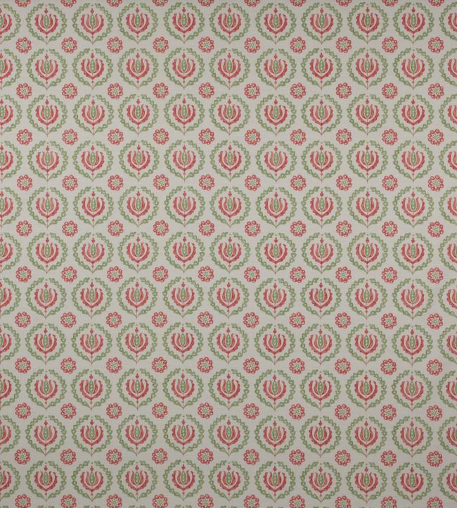 Kira Fabric by Jane Churchill Red / Green