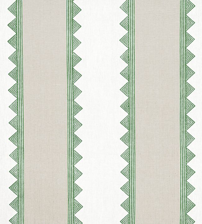 Kismet Stripe Fabric by Thibaut Green