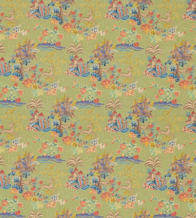 Knights Tale Fabric by GP & J Baker Spring Green