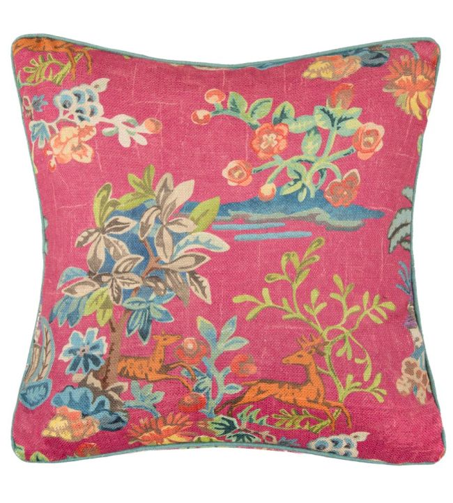 Knight's Tale Texture Cushion 50cm x 50cm by GP & J Baker Fuchsia