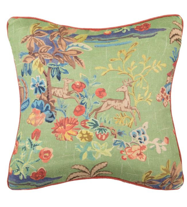 Knight's Tale Texture Cushion 50cm x 50cm by GP & J Baker Spring Green
