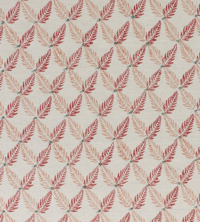 Knot Garden Fabric by James Hare Red