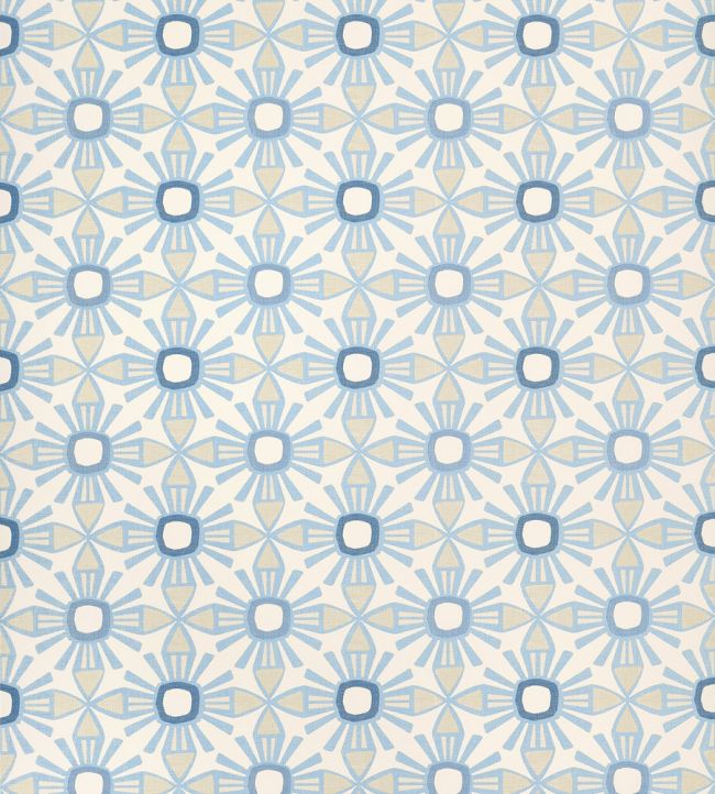 Kona Wallpaper by Thibaut Blue and Beige