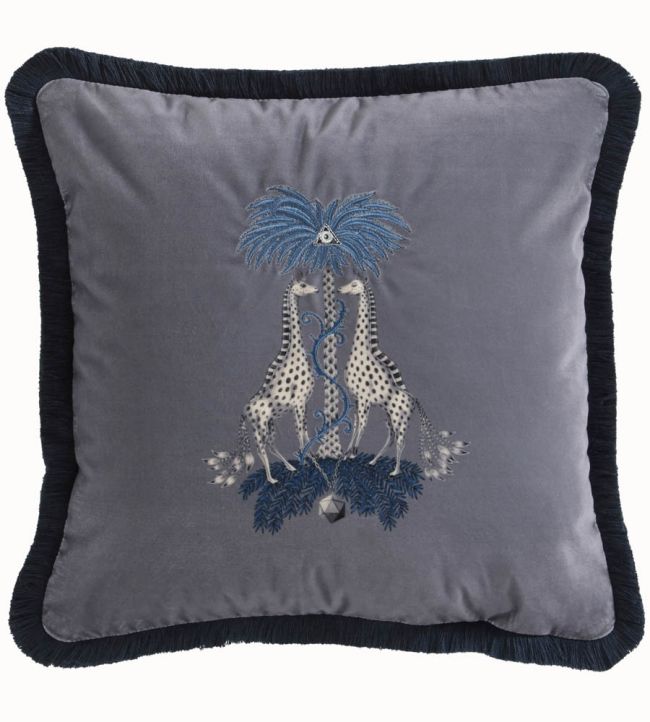 Kruger Cushion 43 x 43cm by Clarke & Clarke Charcoal