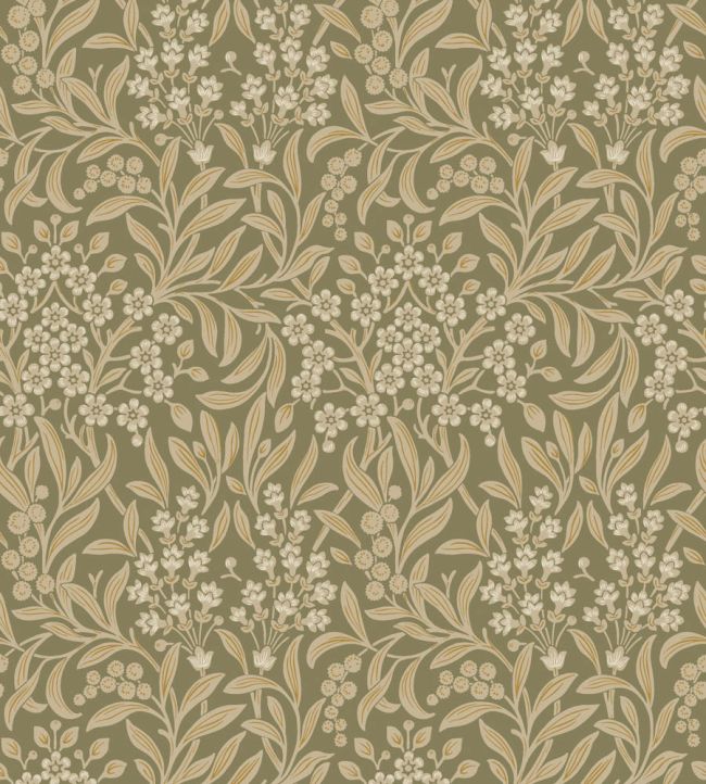 Kryddhyllan Wallpaper by Borastapeter Green