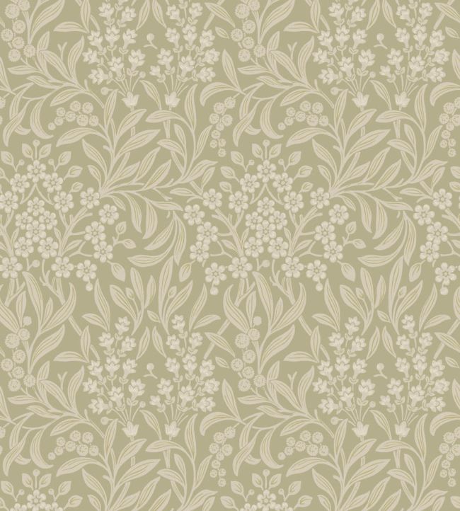 Kryddhyllan Wallpaper by Borastapeter Light Green