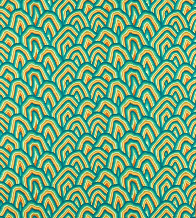 Kumo Fabric by Harlequin Wilderness / Amber Light / Paprika