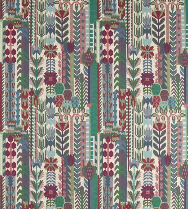 Kuparr Fabric by Harlequin Indigo/Maroon