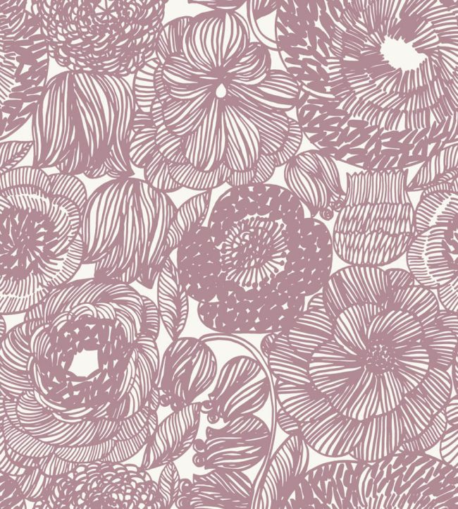 Kurjenpolvi Wallpaper by Marimekko Pink