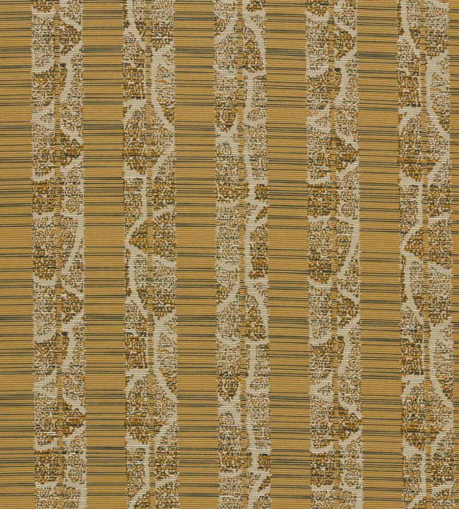 Kyoto Stripe Fabric by Zoffany Silk Yellow
