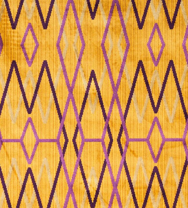 Kyoto Trellis Fabric by Schumacher Saffron