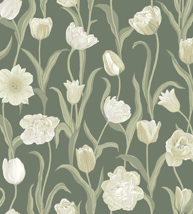 La Belle Epoque Wallpaper by Borastapeter Green