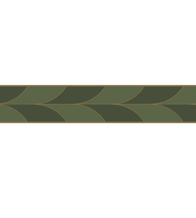 La Festive Border Wallpaper by Casadeco Vert Taiga