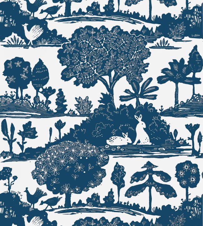 La Foret Wallpaper by Thibaut Navy