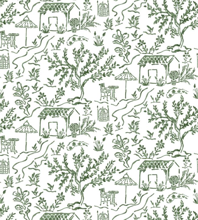 La Quintinie Fabric by Nina Campbell Eucalyptus