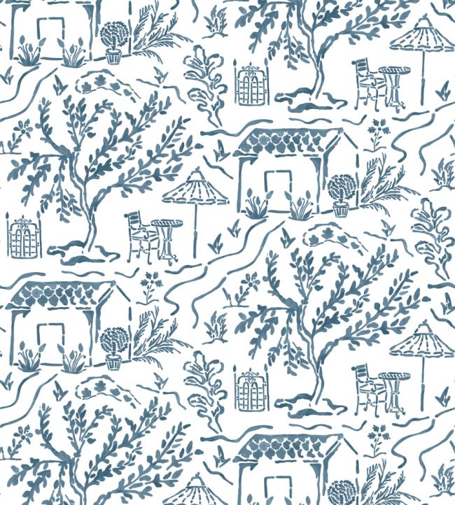 La Quintinie Wallpaper by Nina Campbell Indigo