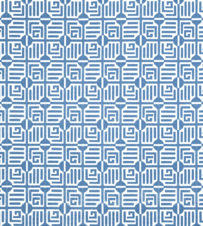 Labyrinth Velvet Fabric by Thibaut Blue