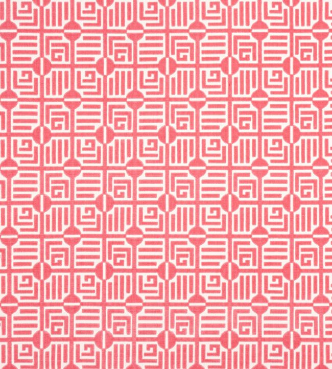Labyrinth Velvet Fabric by Thibaut Coral