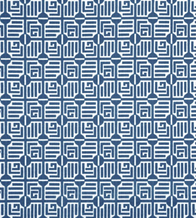 Labyrinth Velvet Fabric by Thibaut Navy
