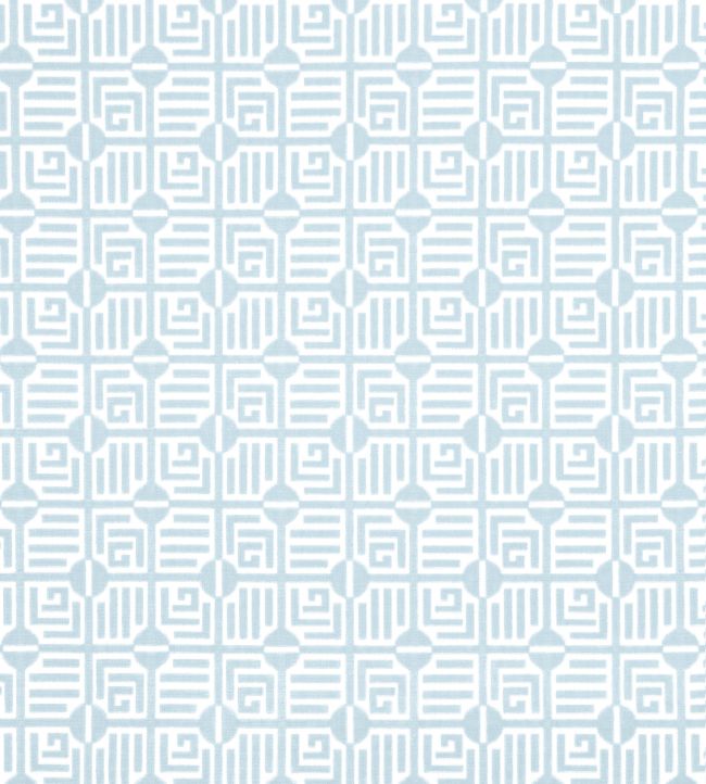Labyrinth Velvet Fabric by Thibaut Spa Blue