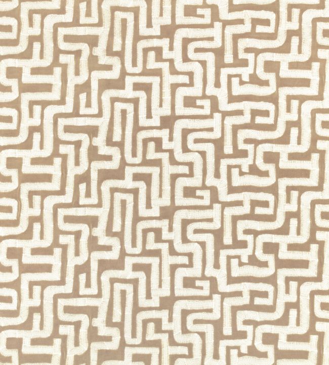 Labyrinth Fabric by Zinc Taupe