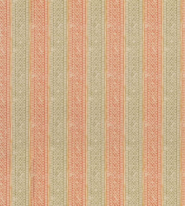 Ladbroke Stripe Fabric by Mulberry Home Red/Green