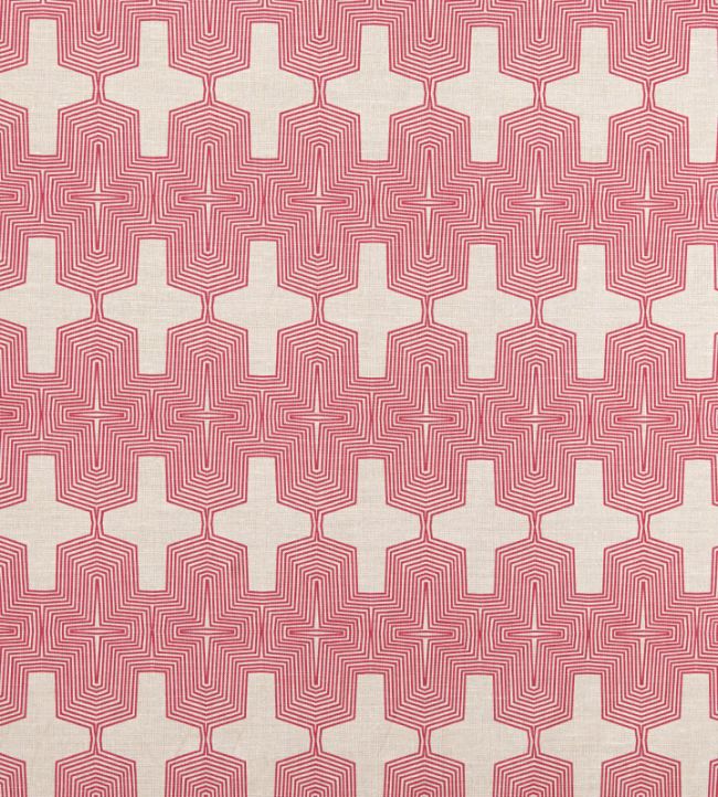 Laguna Fabric by Christopher Farr Cloth Hot Pink