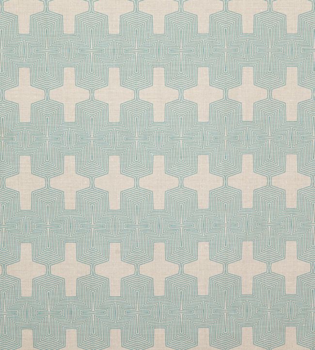 Laguna Fabric by Christopher Farr Cloth Turquoise