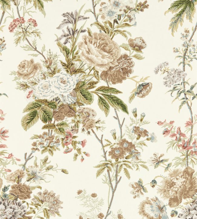Lakeland Paradis Wallpaper by Sanderson Walnut
