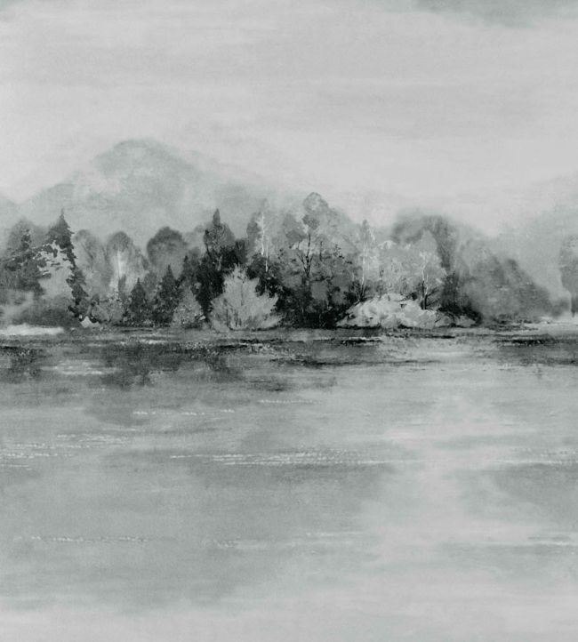 Lakeside Wallpaper by 1838 Wallcoverings Pewter