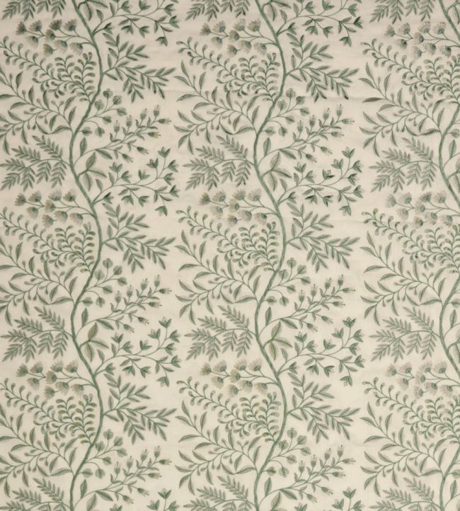Lamballe Fabric by Nina Campbell Eucalyptus/Ivory