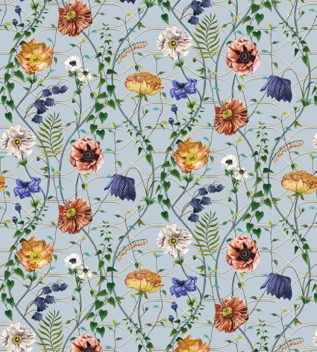 Lamorran Trail Fabric by Osborne & Little Blue