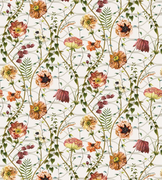 Lamorran Trail Fabric by Osborne & Little Pink