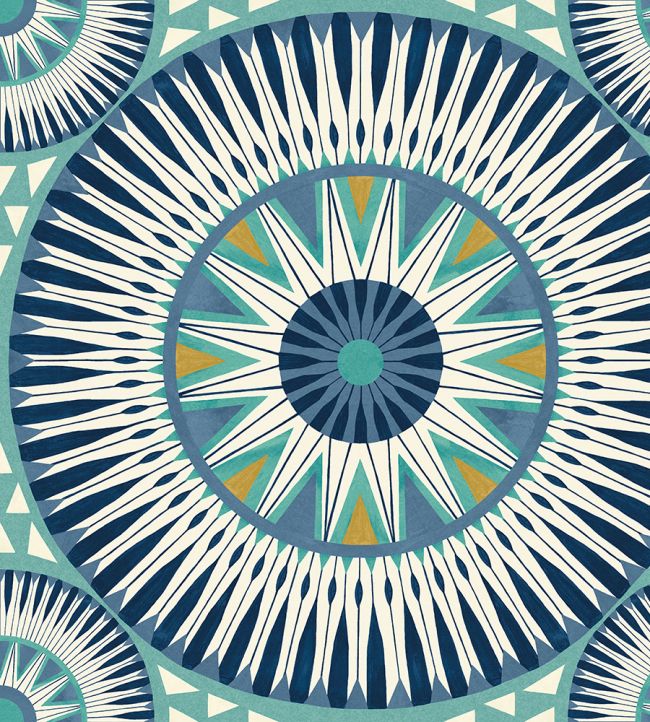 Large Ellipse Wallpaper by Ohpopsi Denim & Flax