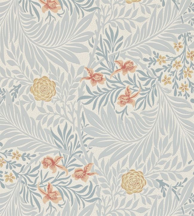 Larkspur Wallpaper by Morris & Co Slate/Russet