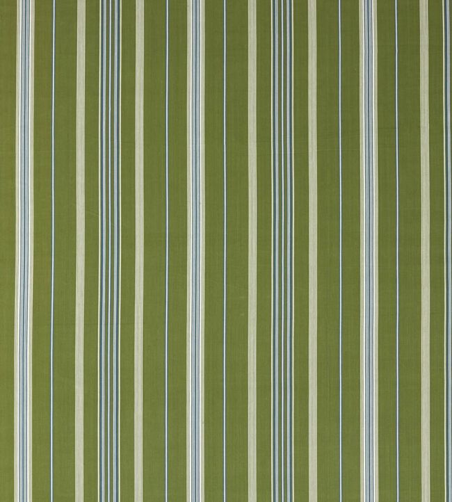 Latimer Stripe Fabric by Sanderson Avocado/Indigo