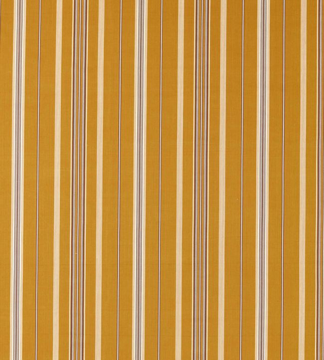 Latimer Stripe Fabric by Sanderson Turmeric/Walnut