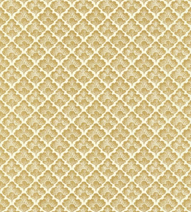 Laura Wallpaper by Langelid Von Bromssen Golden Yellow