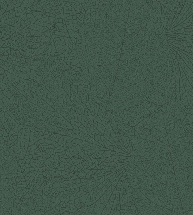 Leaf Vein Wallpaper by Eijffinger Dark Green
