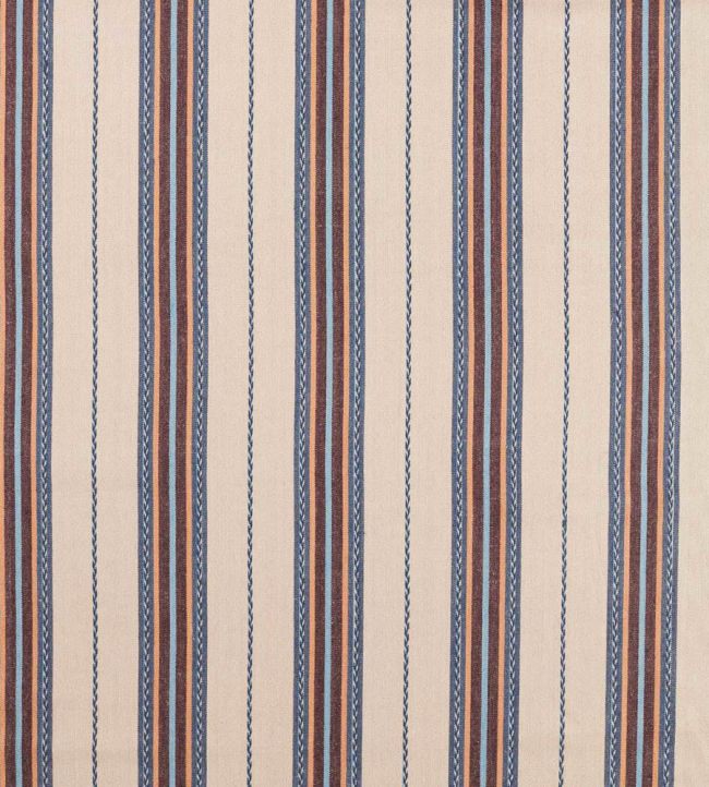 Lechlade Stripe Fabric by Morris & Co Woad/Linen