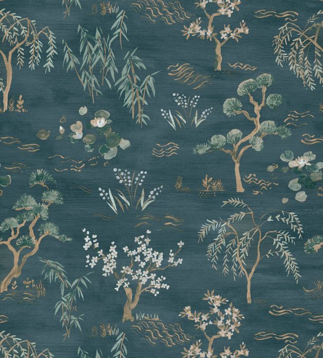 Legendes Wallpaper by Casamance Petrole