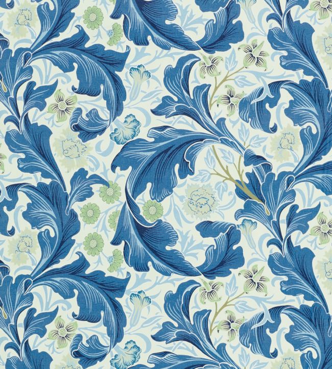 Leicester Fabric by Morris & Co Paradise Blue