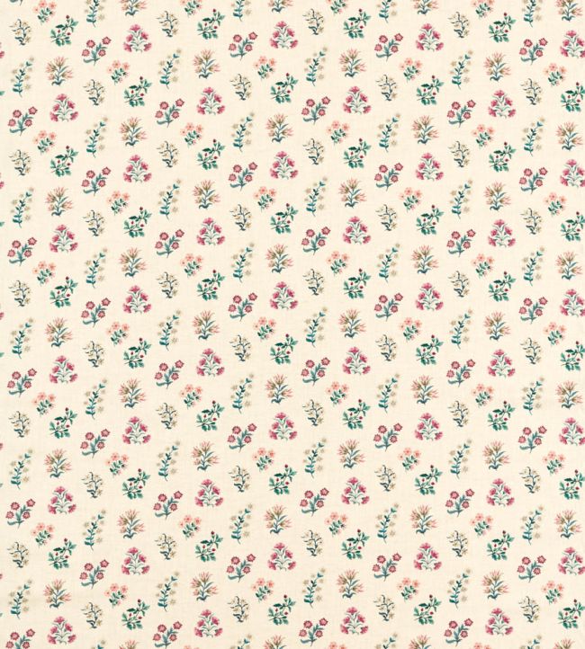 Leiden Fabric by Clarke & Clarke Teal/Berry