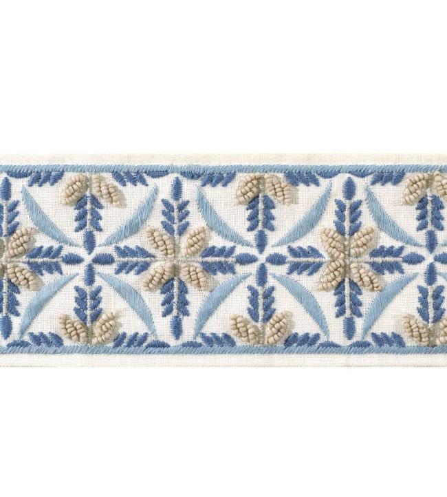 Leila Tape Trimming by Thibaut Stone and Blue