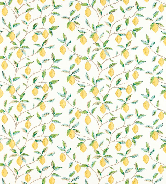 Lemon Tree Fabric by Morris & Co Lemon / Bayleaf