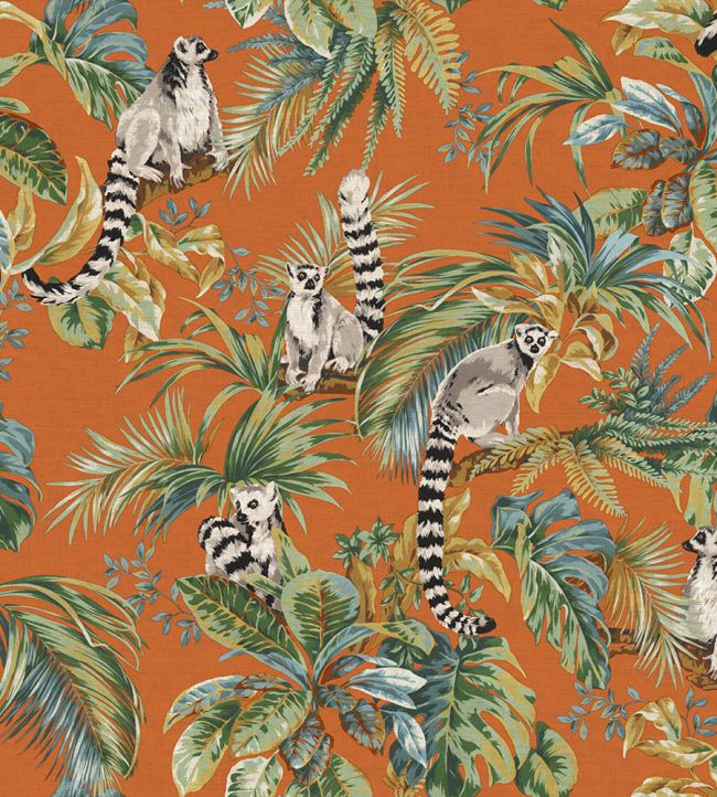 Lemuri Wallpaper by Jannelli&Volpi Orange
