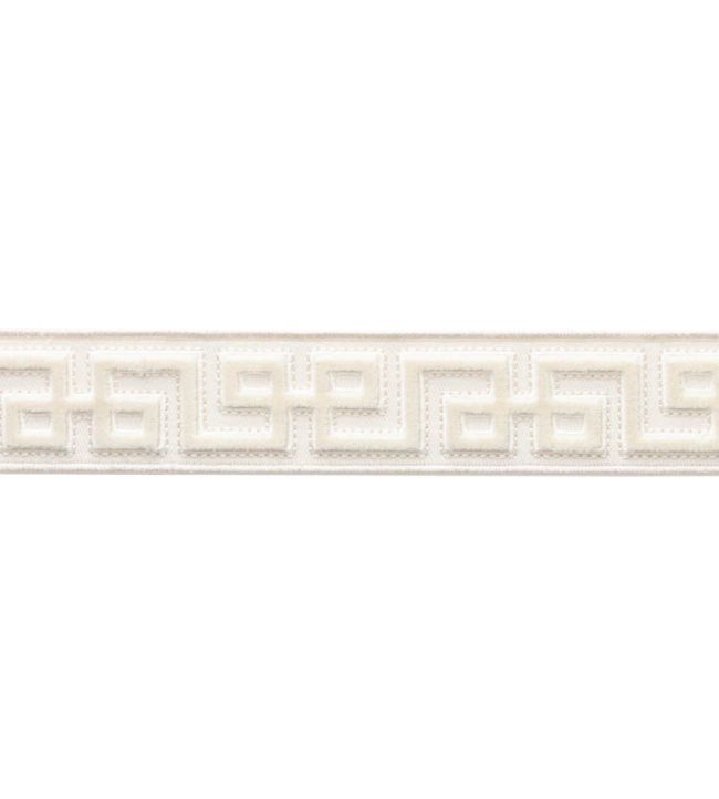 Lennox Velvet Border Trimming by Samuel & Sons Ivory