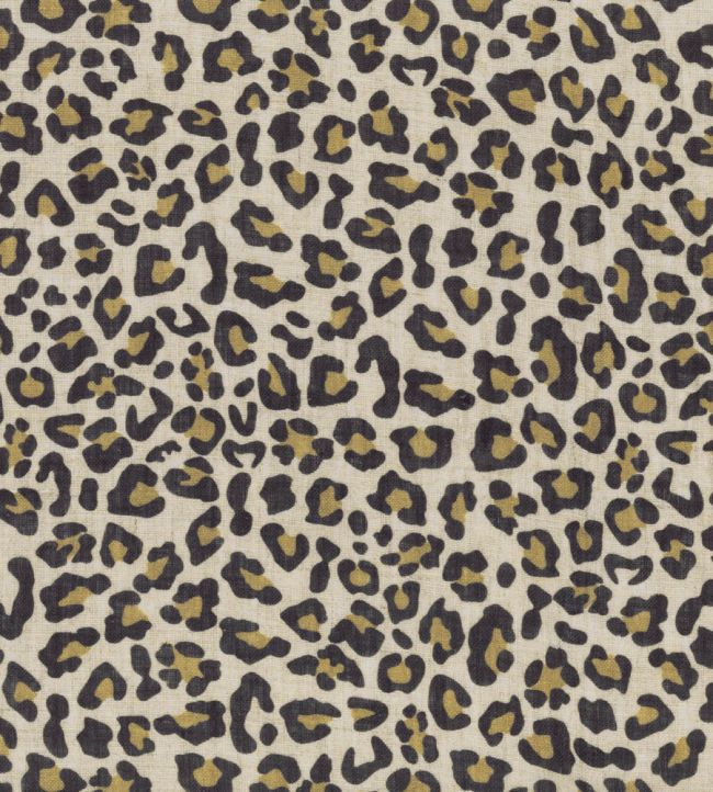 Leo Fabric by Casamance Naturel noir