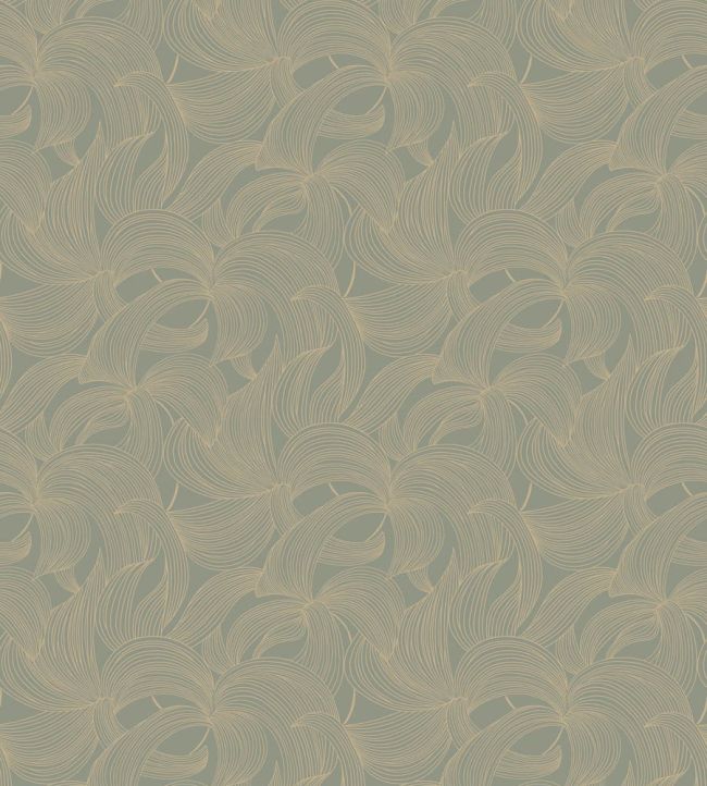 Leontine Wallpaper by Casamance Gris bleu/dore